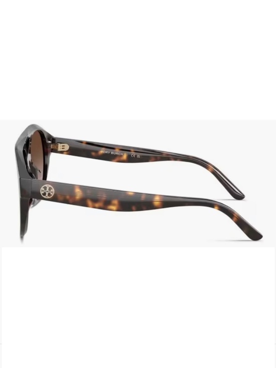 New Tory Burch Miller Pilot Sunglasses TY7233U Dark Tortoise/Brown Gradient